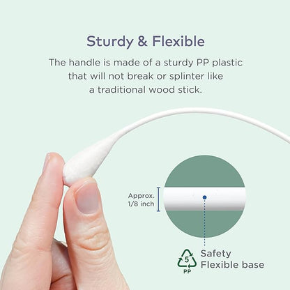 Cotton Swabs for Dogs and Cats - Cat &amp; Dog Ear Cleaner Long Cotton Swab - Extra Large Cotton Head, Cat &amp; Dog Ear Cleaning Kit for Puppies, Multipurpose Pet Cotton Swabs (Extra Large 100 Buds)