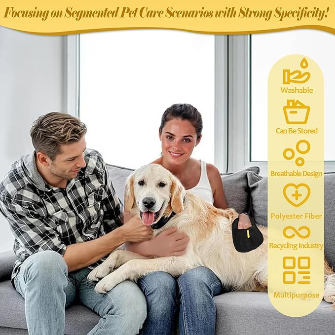 Pet Hair Removal Glove for Cats &amp; Dogs, Reusable Cat Dog Electrostatic Hair Remover, Efficient Grooming Gloves for Pet Hair, Pet Hair Removal Glove for Couch, Furniture, Carpet, Curtain (1 Pcs)