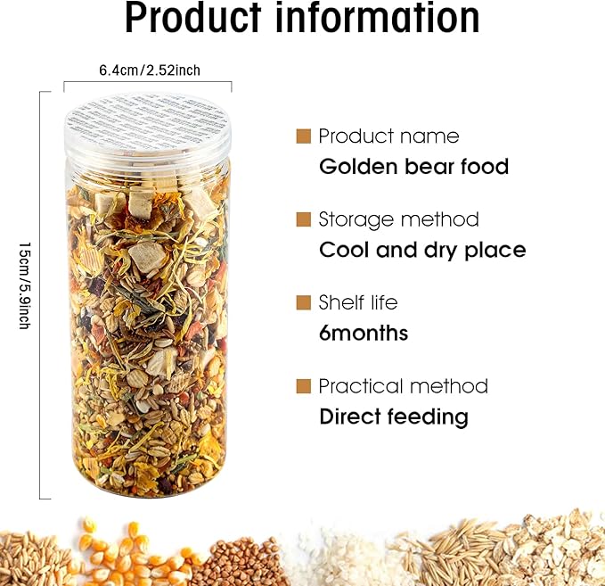 Gourmet Hamster &amp; Gerbil Food, Dry Food for Hamsters-Supports Healthy Digestion and Healthy Teeth Unique Edible Treats for Guinea Pigs, Hamsters, Gerbils