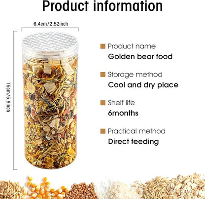 Gourmet Hamster &amp; Gerbil Food, Dry Food for Hamsters-Supports Healthy Digestion and Healthy Teeth Unique Edible Treats for Guinea Pigs, Hamsters, Gerbils