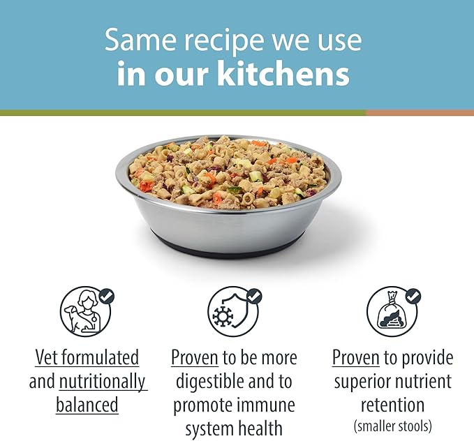 JustFoodForDogs DIY Nutrient Blend for Homemade Dog Food, Turkey &amp; Whole Wheat Macaroni Recipe