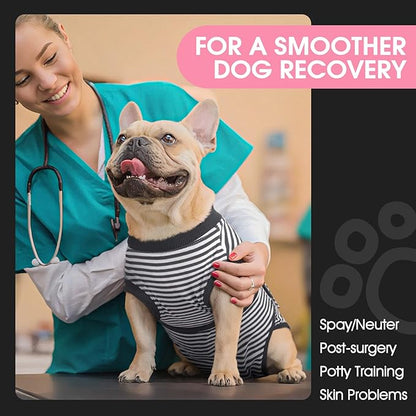 FUAMEY Dog Recovery Suit Male,Dogs Surgery Neuter Suits Puppy Spay Shirts for Female Protect Dog&