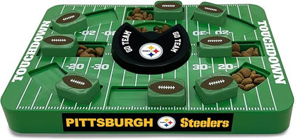 Pets First NFL Pittsburgh Steelers Large Puzzle Toy, New Size, Interactive Dog Treat &amp; Slow Feeding Toy