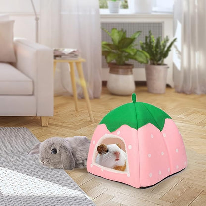 Guinea Pig Hideout Bed Rabbit House Cave Accessories Cozy Hide-Out for Bunny Hedgehog Ferret Chinchilla&amp;Other Small Animals