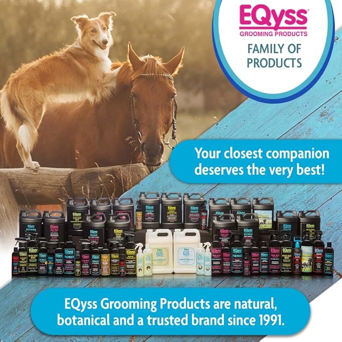 EQyss Premier Equine Horse Shampoo - Conditions and Moisturizes Coat, Enhances Color, Promotes Shine - Safe for All Horses &amp; Pets, pH Balanced, USA Made