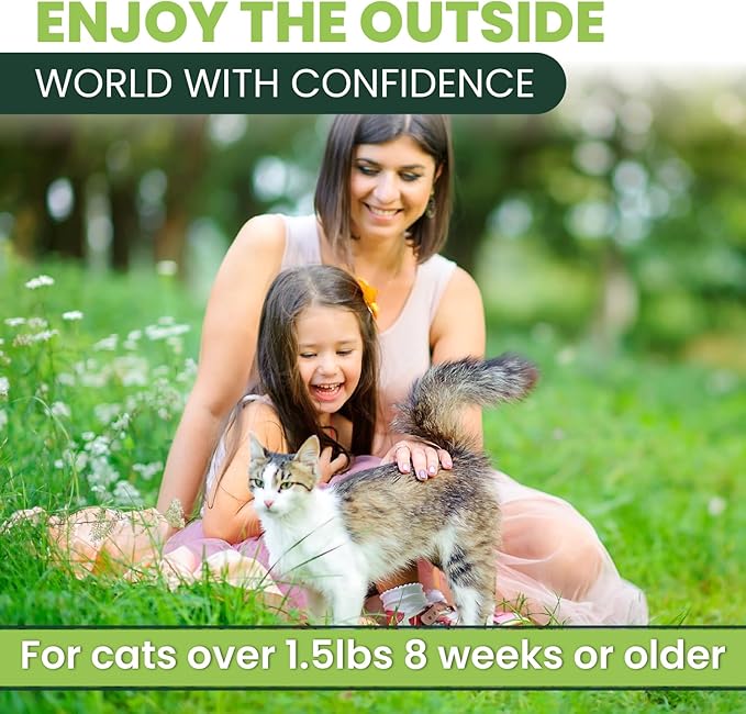 Flea and Tick Prevention for Cats: Flea &amp; Tick Topical for Cats Over 1.5lbs, 6 Dose Flea and Tick Control/Prevention for 6 Months (6 Pack)