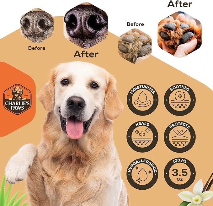 2 Pack Paw Balm 100% Natural Oil Aloe &amp; Vanilla for Dog and Cat Paw Pad Balm Dog Nose Balm Paw Moisturizer Wax for Dog Pet Puppy Protect Dry Cracked Paw Foot Heals Restores Paw Elbows 3.5 Oz