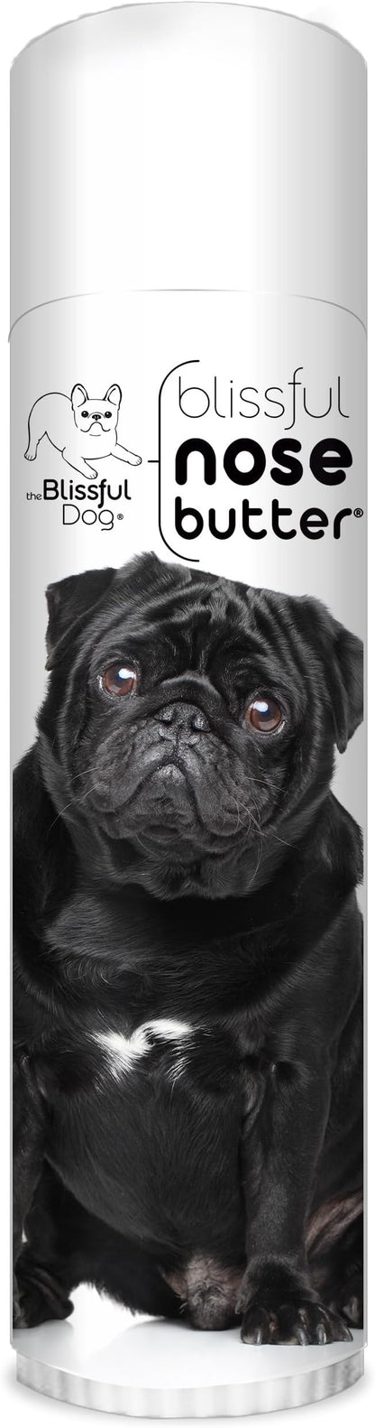 The Blissful Dog Black Pug Nose Butter for Dry, Cracked Skin, Lick-Safe Dog Nose Balm with Moisturizing Shea Butter, Almond, Olive, and Essential Oils, Pet Supplies, Uncented, 0.50 oz.