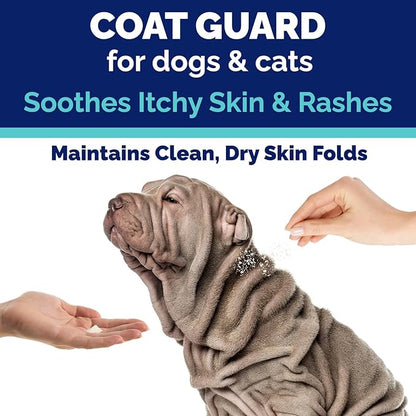 Coat Guard Dry Shampoo for Dogs and Cats - Extra Large 2 lbs Jar, Dog Dry Shampoo Powder, Waterless Dog Shampoo, Anti Itch Relief, Cedar Scented, Anti Dandruff, Hot Spots, Nature&