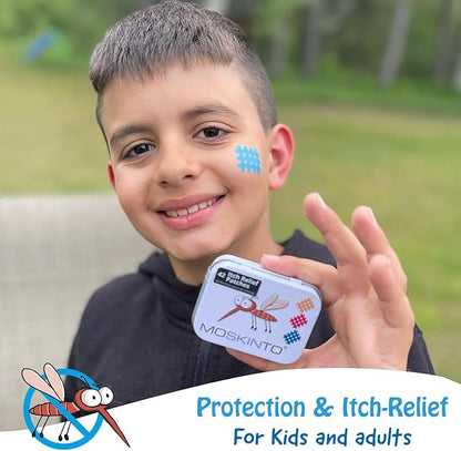 Moskinto The Original Mosquito Itch Relief Patches for Kids &amp; Adults, Bug Bite Patches Soothe Swelling &amp; Itching, Anti Itch Bug Bite Relief, Suction Tool Alternative, Family Pack, 42 Count, Pack of 2