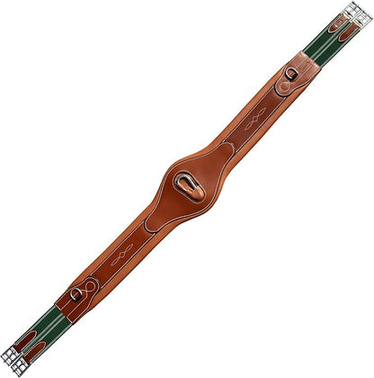 Exion Designer Anatomic Snap Over Lay Girth | Comfortable Leather Horse Girth for English Saddles | Jumping &amp; Riding