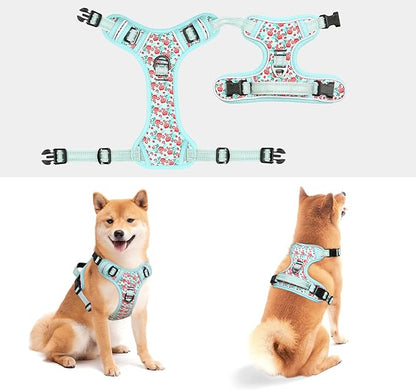 Timos Dog Harness,NO Need Go Over Dogs Head 3 Snap Buckles Pet Harness with 2 Leash Clips,Adjustable Soft Padded No-Pull,Reflective No-ChokeOxford Vest for Small Medium Large Dogs,X-Large(Packof1)