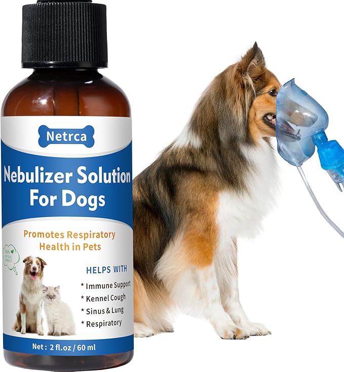 Natural Nebulizer Solution – Promotes Respiratory Health for Dogs &amp; Cats – Immune Support | Sinus, Allergies &amp; Kennel Cough Relief | Gentle Herbal Formula, 60ml