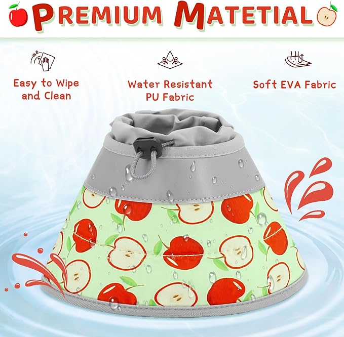 Cat Cone Collar Soft to Stop Licking, Adjustable, Foldable Lightweight Kitten Cones After Surgery Recovery for Cats &amp; Kittens, Cat Cone Alternative (AppleRed, L)