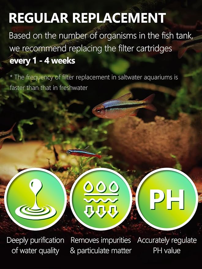 Medium Aquarium Filter Cartridges Compatible with Tetra Whisper Bio-Bag Filters, Fish Turtle Tank Assembled Filters for Tetra Whisper Power Filter 10i IQ10 PF10 &amp; ReptoFilter (MEDIUM-12 Pack)