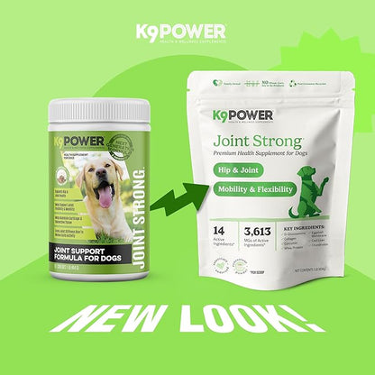 K9 Power Joint Strong Supplement 1 lb - Dog Joint Health &amp; Mobility Support with Glucosamine, Curcumin, Chondroitin, Hip &amp; Joint Pain Relief