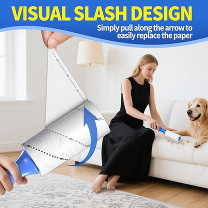 lint Rollers for pet Hair Extra Sticky Heavy Duty Lent Roller for Dog and Cat Remover for Couch Clothes Furniture Furniture Carpet Animal Fur Fuzz Mega Value Set Refills 960Sheets 8Pack