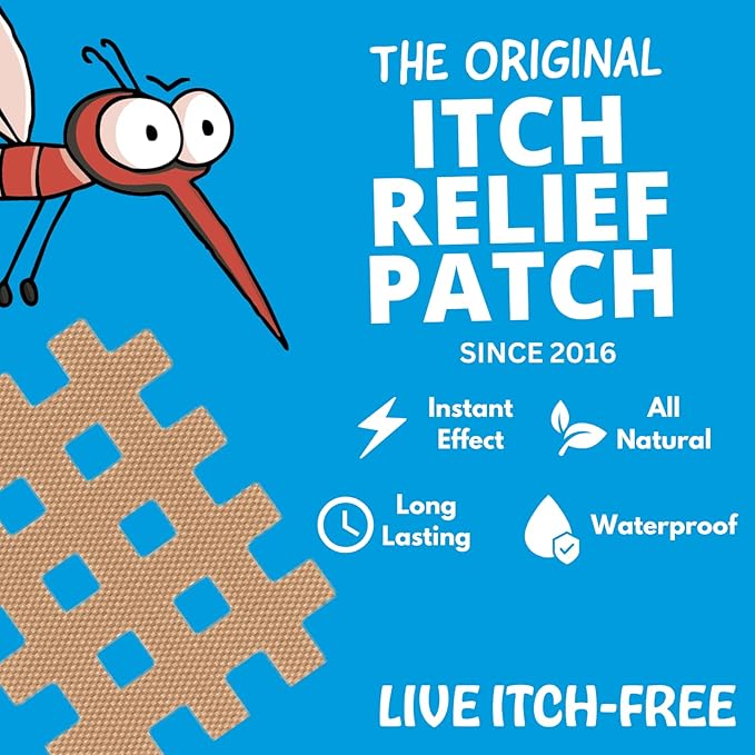 Moskinto The Original Itch Relief Patch, Mosquito Bite Patches for Kids and Adults, Instant Relief Natural Patches for Bug Bites, Travel Pack + Family Pack, Nude &amp; Colorful Patches, 66 Count