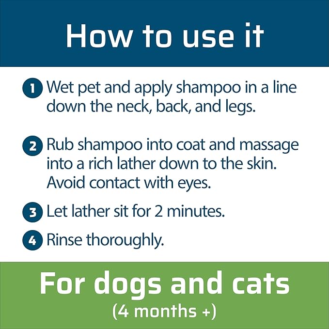 Wondercide - Flea &amp; Tick Shampoo for Dogs and Cats - Flea and Tick Killer Treatment with Natural Essential Oils - for Pets Over 4 Months - Powered by Plants - 12 Fl oz