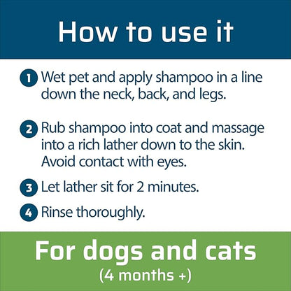 Wondercide - Flea &amp; Tick Shampoo for Dogs and Cats - Flea and Tick Killer Treatment with Natural Essential Oils - for Pets Over 4 Months - Powered by Plants - 12 Fl oz