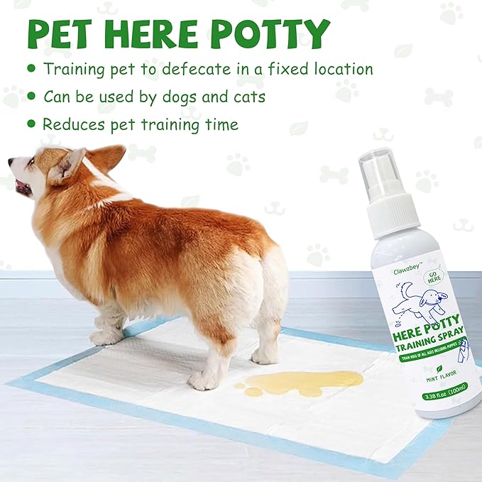 Dog Potty Spray Set, No-Go Spray &amp; Potty Training Spray, Puppy Essentials, Stops Urination &amp; Marking, Indoor and Outdoor Use (3.38 fl oz)