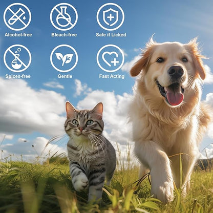 Pet Dental Finger Wipes for Dogs &amp; Cats, 120 Count Dog Teeth Cleaning Dental Finger Wipes No-Rinse Cat &amp; Dog Tooth Brushing Kit, Remove Plaque and Tartar &amp; Freshens Breath (60 Count x2)