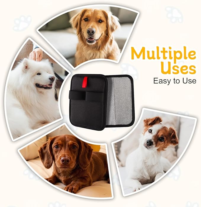 Pet Hair Remover Glove, Pet Hair Remover Tools, Reusable Cat &amp; Dog Hair Removal Grooming Brush, Suitable for Couch, Furniture, Carpet, Curtain