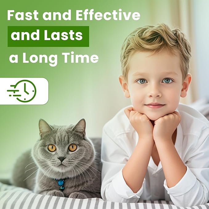 Calming Diffuser Kit for Cat, Cat Pheromone Calming Diffuser Starter Helps Ruduce Anxious, Anti-Stress &amp; Comforts Cats (2 Diffuser + 6 Refills)