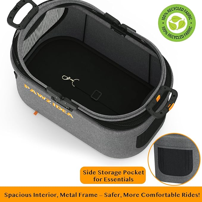 PAWZIDEA Pet Stroller 4 in 1, Dog Strollers for Small/Medium Dogs with Detachable Carrier Easy Lock Canopy, Seatbelt Puppy Car Seat, Cozy House, Foldable &amp; Lightweight Jogger Cat Stroller, 4 Wheels
