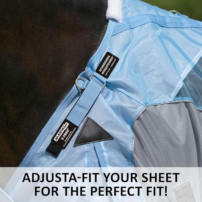 Schneiders Adjusta-Fit Mosquito Mesh Hybrid II Horse Fly Sheets | Ultimate Insect &amp; UV Protection for Equine Comfort