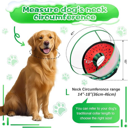 Inflatable Dog Cone Collar with Detachable Enhanced Anti-Licking Shield, Soft Neck Donut Collar for Dogs After Surgery, Adjustable Dog Cone Alternative for Large Medium Small Dogs &amp; Cats