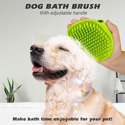 2PCS Pet Grooming Tools - Double-Sided Brush for Shedding and Bathing, Suitable for Short/Long Haired Dogs Cats and Horses, Deshedding Dog Brush, Mane &amp; Tail Combs for Horses - Pet Supplies (Green)