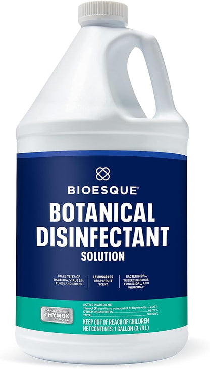 Bioesque Botanical Disinfectant Solution, Heavy Duty Broad-Spectrum Disinfectant, Kills 99.9% of Bacteria, Viruses*, Fungi, &amp; Molds, 1 Gallon (Pack of 4)