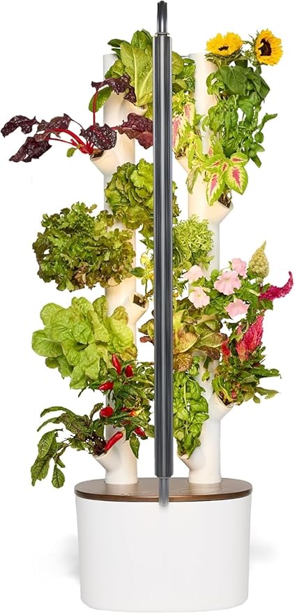 Gardyn Studio Hydroponics Growing System Kit &amp; Vertical Indoor Garden Planter | Smart Herb Garden | Includes 16 Non-GMO Indoor Plants, Herbs, Vegetables &amp; LED Grow Light for Your Home Gardening System
