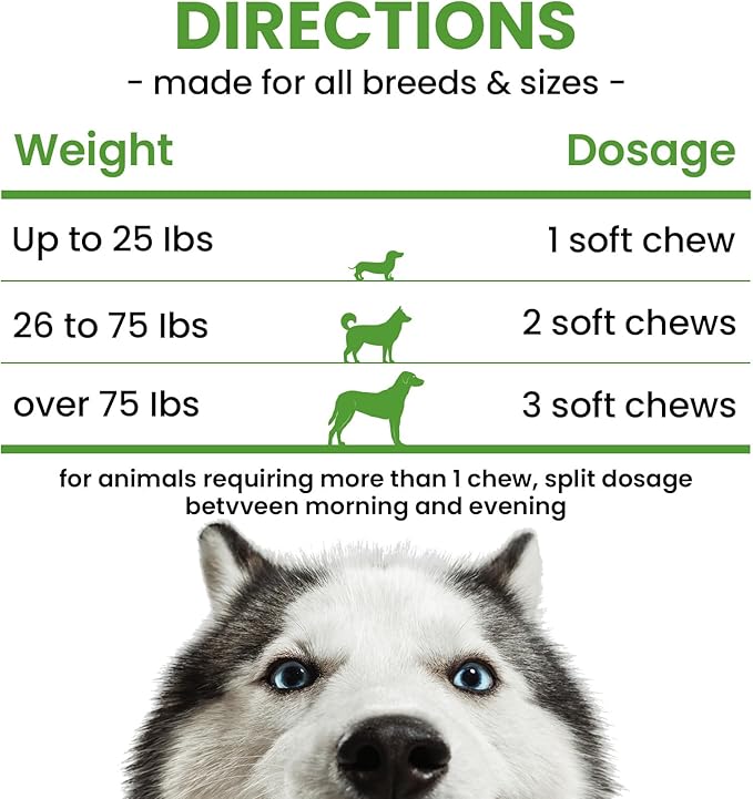 Probiotics for Dogs - Dog Probiotics with 5 Enzymes &amp; 4 Prebiotics for Itchy Skin, Pet Probiotics lab for Digestion &amp; Gut Support, Helps Diarrhea, Yeast Infection, Allergies &amp; Immune System -180 Chews