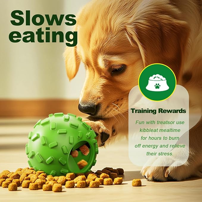 Dog Puzzle Toy 2 Pack – Cognitive Dog Treat Toy,Interactive Dog Toys for Treat Dispensing, Slow Feeder for Mental Stimulation &amp; Anxiety Relief, Puppy Training Toy, Natural Rubber