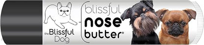 The Blissful Dog Brussels Griffon Nose Butter for Dry, Cracked Skin, Lick-Safe Dog Nose Balm with Moisturizing Shea Butter, Almond, Olive, and Essential Oils, Pet Supplies, Uncented, 0.15 oz.