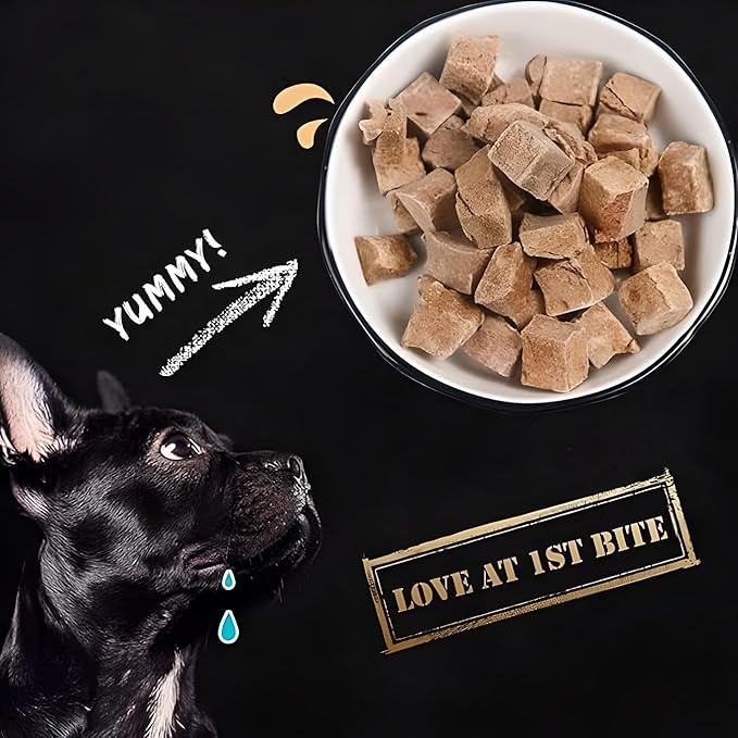 Organic Freeze Dried Dog &amp; Cat Treats - Single Ingredient, Grain Free Food Toppers for Healthy Pets, No Fillers or Preservatives (3 Bag, Beef)