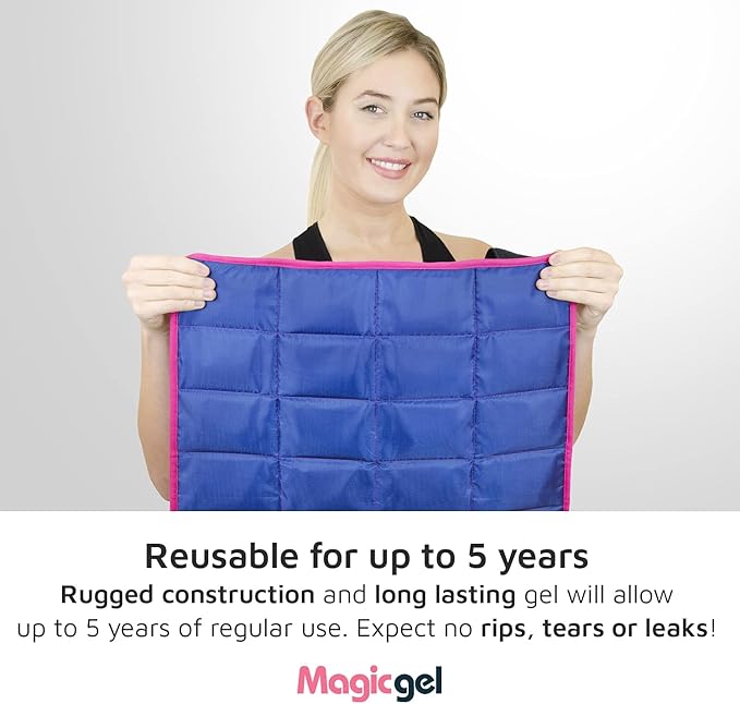 Magic Gel Horse Ice Pack with Carry Case - Twin Ice Boots | Cooling Horse Leg Wraps for Hock, Ankle, Knee, Legs, Boots, and Hooves | Horse Tack, Horse Supplies &amp; Horse Gift Ideas for Horse Lovers
