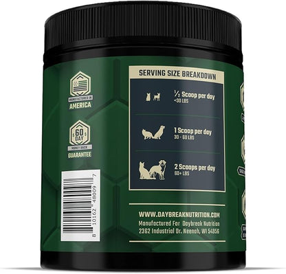 Pure Green Lipped Mussel Powder for Dogs and Cats - 100% New Zealand Green Lipped Mussels - Anti Inflammatory Supplement &amp; Vitamins to Help Your Pet Deal with Arthritis, Joint Pain Relief - 150 Grams