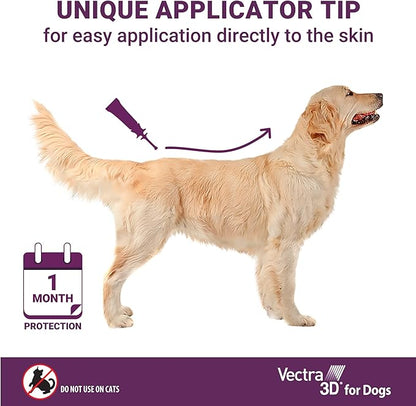 Vectra 3D for Dogs Flea, Tick &amp; Mosquito Treatment &amp; Prevention for Extra Large Dogs (Over 95 lbs), 6 Month Supply
