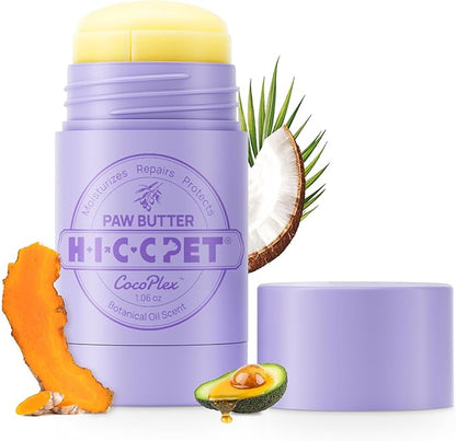 HICC PET Dog Paw Balm 1.06 oz for Dogs &amp; Cats, Soothing Paw Balm Dogs Lick Safe, Moisturizing and Healing Dry Cracked Paws Cat Paw Balm, All-Natural Paw Wax for Dogs, Improves Rough Paws Relieves Odor