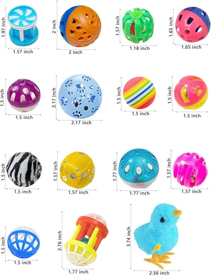 15-Pack Cat Toy Variety for Indoor Cats, Jumping for Joy (1.5&