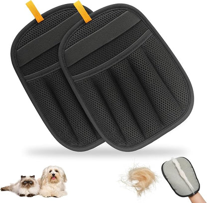 2025 Newly Upgraded Pet Hair Removal Gloves for Cats &amp; Dogs, Electrostatic Grooming Gloves for Pet Hair, Five-Finger Reusable Pet Hair Remover Tool for Clothes, Bed, Couch, Carpet, 2 Pcs