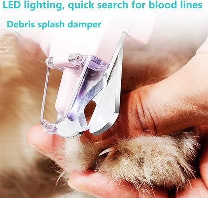 2 In 1 Pet Nail Clipper and Grinder, Professional Electric Rechargeable Pet Nail Fast Trimmer, Painless, Claw Care Grooming, Smoothing, Silent - Shockproof, For Small, Large Dogs &amp; Cats, upgraded