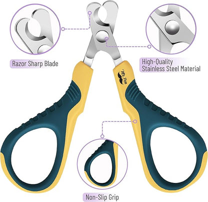 Mr. Pen Cat Nail Trimmer - Yellow &amp; Gray Cat Claw Clippers for Pets &amp; Kittens