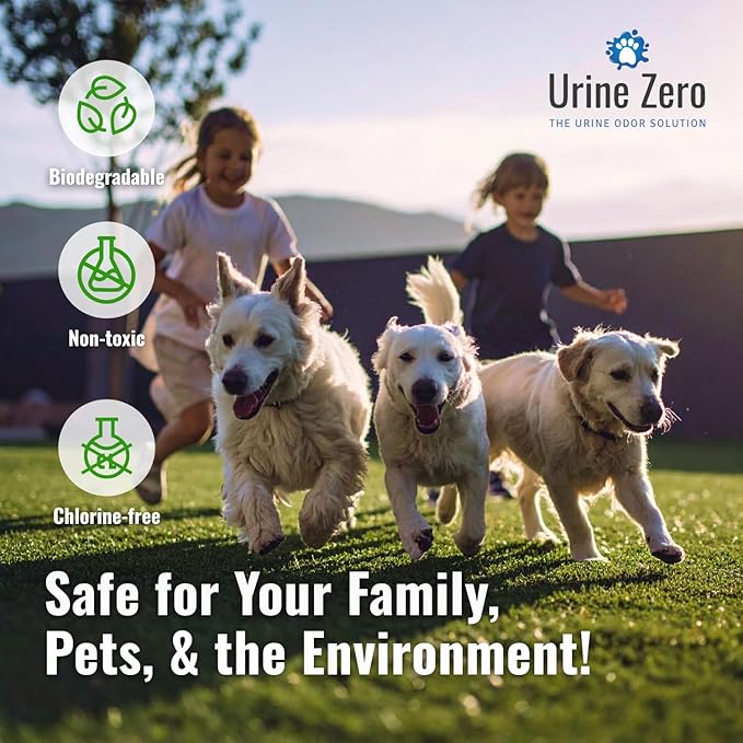 Pet Odor Eliminator – Ready-to-Use 1 Gallon | Powerful Bio-Enzyme Cleaner for Dog &amp; Cat Urine Smell on Artificial Grass, Carpet, Tile, Rugs &amp; More | Pet &amp; Kid Safe