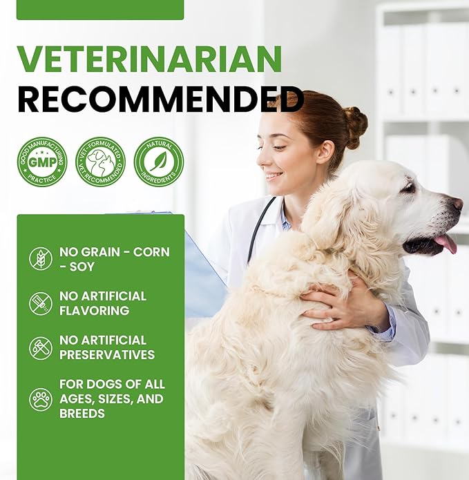 Probiotics for Dogs - Dog Probiotics with 5 Enzymes &amp; 4 Prebiotics for Itchy Skin, Pet Probiotics lab for Digestion &amp; Gut Support, Helps Diarrhea, Yeast Infection, Allergies &amp; Immune System -180 Chews