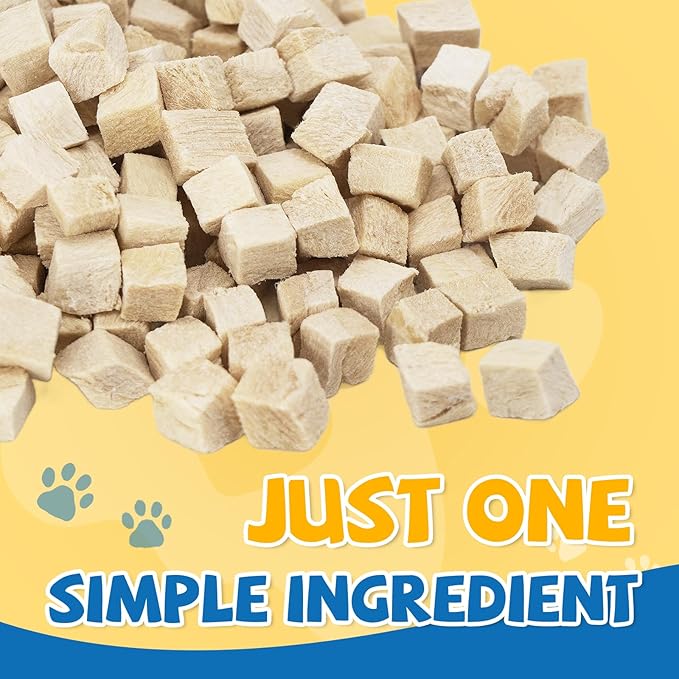 gazeupon Freeze Dried Chicken Treats for Dogs &amp; Cats, Single Ingredient Natural and Healthy Training Treats &amp; Food Topper, High Protein Dog Snacks,10.58 oz