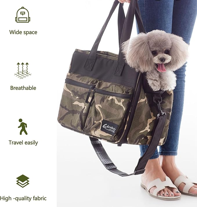 Cat Carrier Bag, Foldable Pet Bag Airline Approved, Pet Travel Carrier for Medium Cats Small Cats Dogs, Sturdy Transport Carriers Long Trips(Black)